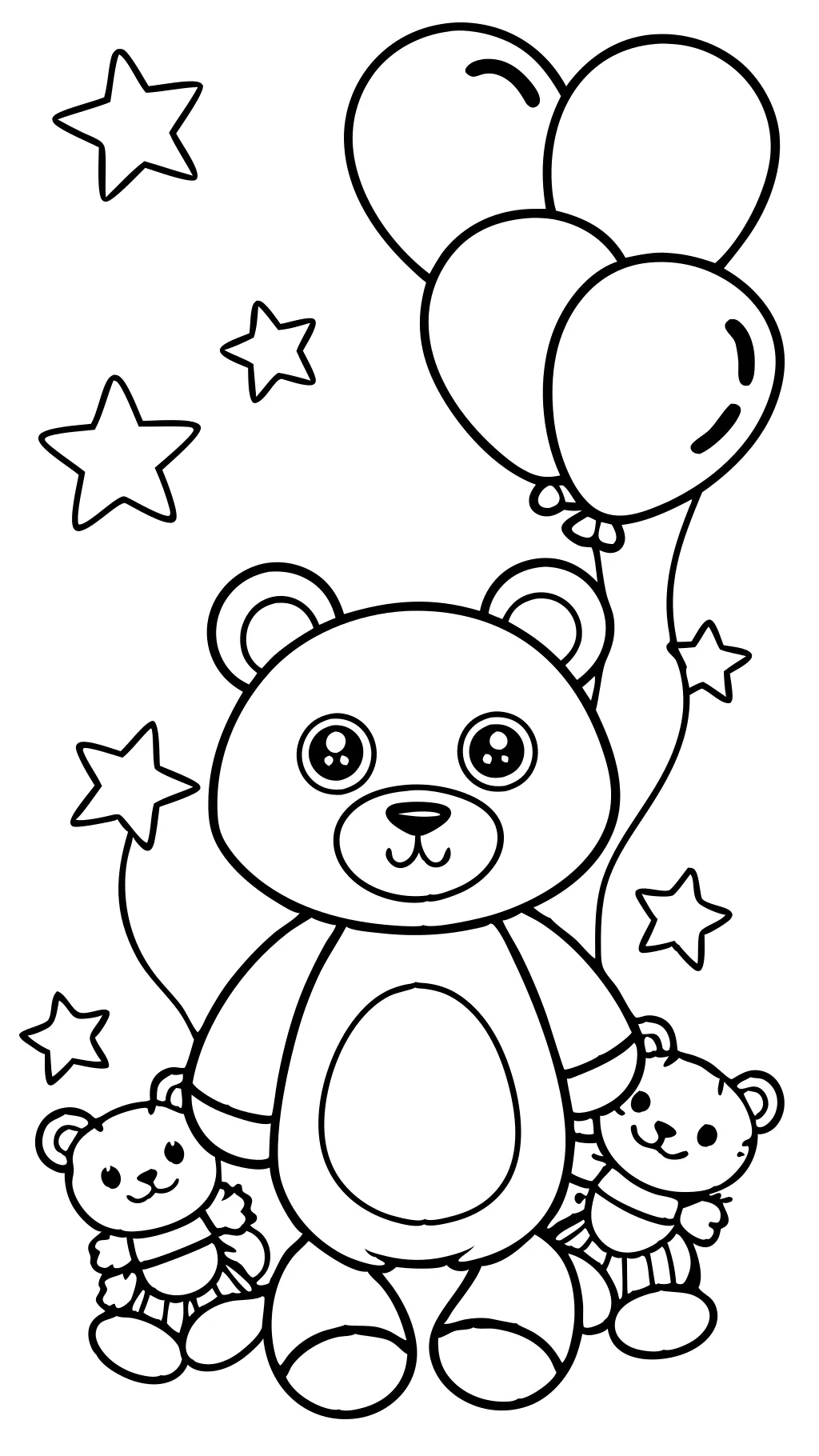 Páginas para colorear de oso de peluche